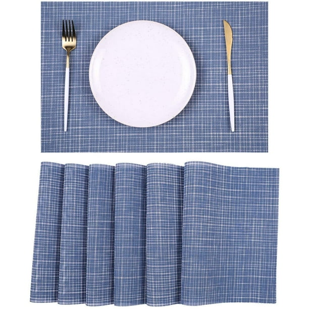 Stain Scratch Anti-Skid Woven Washable Outdoor Placemat 6 pcs Placemats for Dining Tablemats Wipeable Heat Resistant Kitchen Table Mats Set of 6 Stain Scratch Anti-Skid Woven Washable Outdoor Placemat 6 pcs Placemats for Dining Tablemats Wipeable Heat Resistant Kitchen Table Mats Set of 6